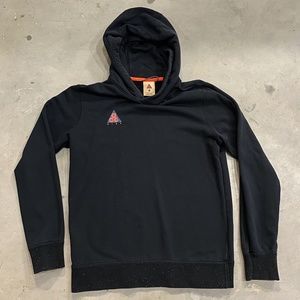 RARE Nike ACG Pullover Hoodie Black Orange Blue Men's Size Small [AT5500-010]